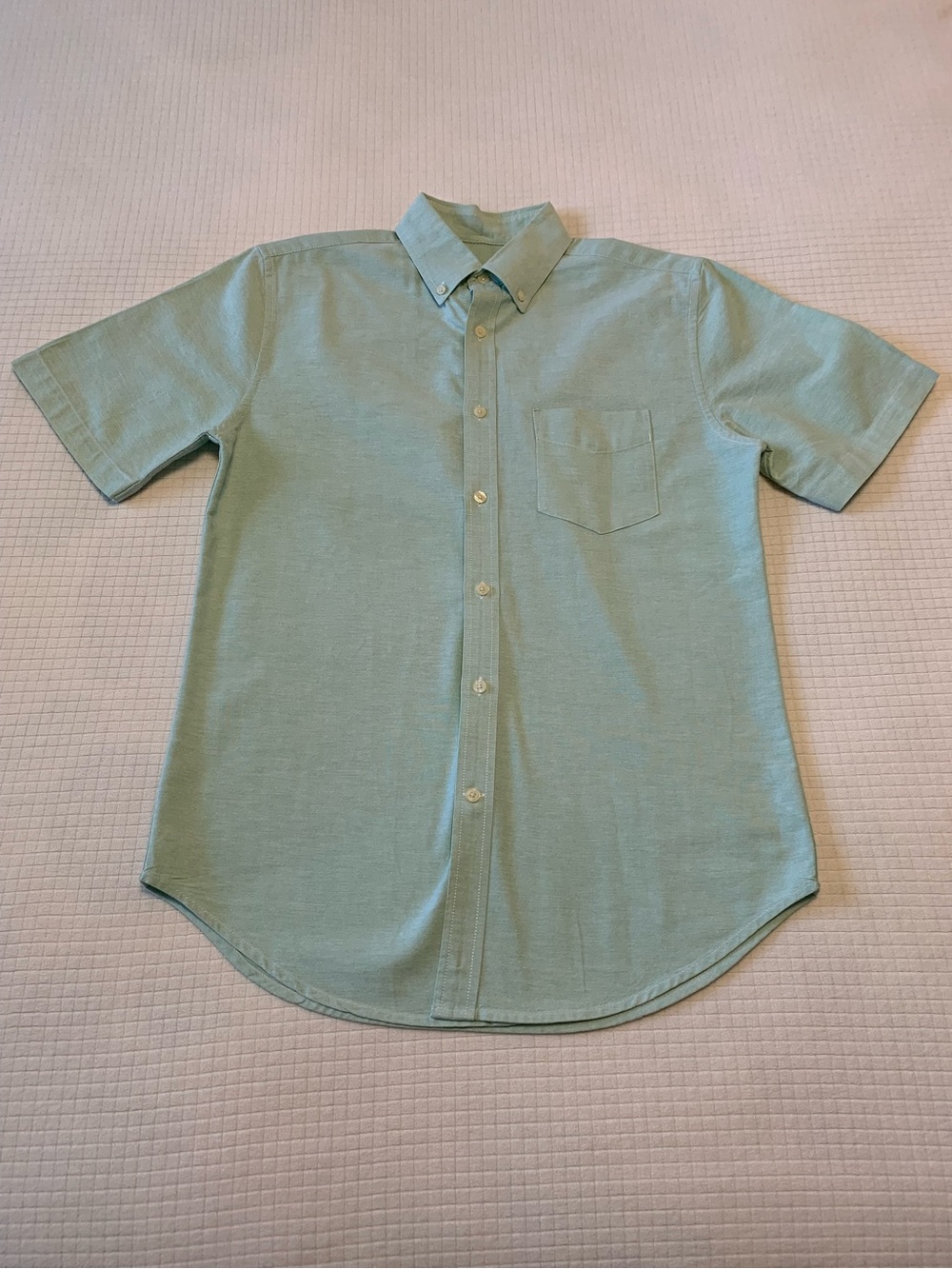 Merona green short sleeve button down shirt